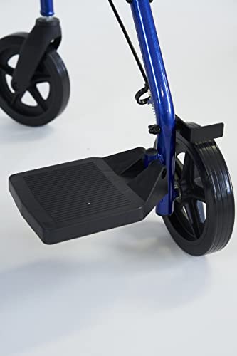 e wiwa Rollator in alluminio trasformabile in carrozzina, con pedane indipendenti, impugnature anatomiche regolabili in altezza, sedile, poggiaschiena, cestino : Amazon.it: Salute e cura della persona
