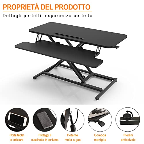 ERGOMAKER Convertitore Standing Desk, 36 x 16 pollici Regolabile in Altezza, Convertitore Rapido Standing Desk : Casa e cucina