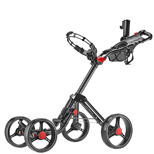 CaddyTek Superlite Explorer 4 Wheel Golf Push Cart, Grigio Scuro : Amazon.it: Sport e tempo libero