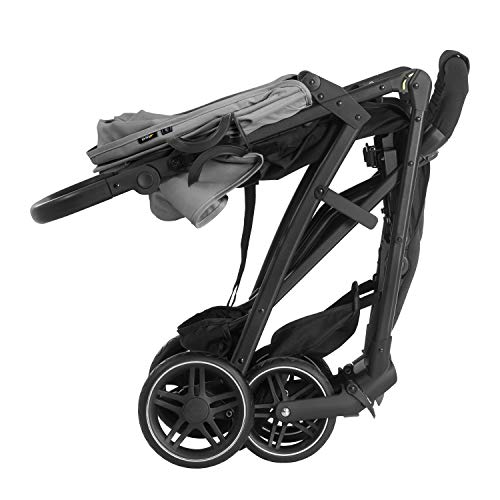 hauck Passeggino Rapid 4R Plus   Passeggino Leggero 25 kg Portata   Passeggino Pieghevole Veloce con Cappotta XL UPF 50     Passeggino Compatto, Reclinabile con Portabibite   Grande Cesto   Grigio : Prima infanzia