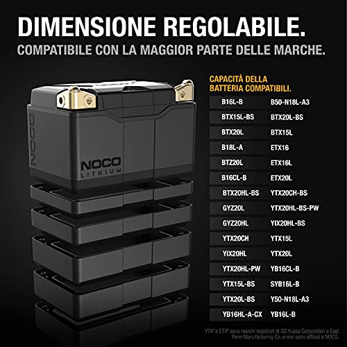 NOCO Lithium NLP20: Gruppo 20, Batteria al Litio per Moto 600A 12V 7Ah con BMS Dinamico : Amazon.it: Auto e Moto