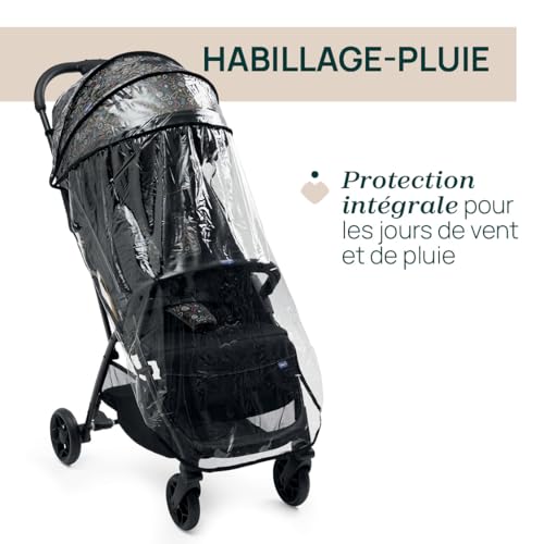 Chicco, Glee, Passeggino 0  Mesi 22 Kg, con Chiusura Automatica e Compatta, Capotte Estensibile con Trattamenti UV50  Antipioggia, Schienale Reclinabile e Regolabile, Poggiagambe : Prima infanzia