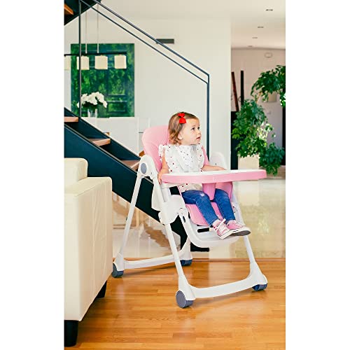 Seggiolone in alluminio per bambini, rosa : Prima infanzia