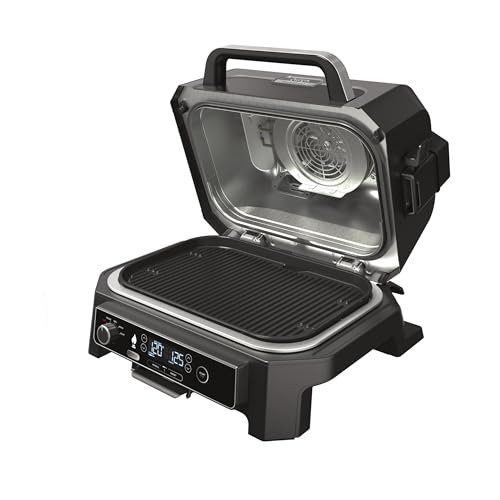 Ninja Woodfire Barbecue Elettrico XL, Griglia Friggitrice ad Aria e Affumicatore 4 in 1 da Esterno, con Termometro a Sonda Digitale, Sistema di Cottura Intelligente Smart Cook, Grigio/Nero, OG850EU : Amazon.it: Giardino e giardinaggio