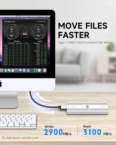 iDiskk Disco rigido esterno a stato solido esterno M.2 NVMe da 40 Gbps, 2 TB, professionale, robusto, in alluminio, fino a 3000 MB/s, Thunderbolt 3 (40 Gbps), USB C (10 Gbps), compatibile con : Informatica