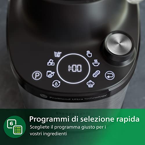 Philips Domestic Appliances 7000 Series Frullatore, 1500 watt, 2 litri, Tecnologia PowerBlend Ultra, Funzione di Pulitura Rapida, Ricette con HomeID App (HR3760/10) : Amazon.it: Casa e cucina