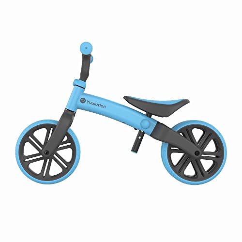 Yvolution 5024450, 5024450 Bici Senza Pedali Junior, Blu, Manubrio e Sedile Regolabili in più Posizioni, Ruote antiforatura da 9 Pollici, Bicicletta Flessibile per Bambini dai 18 Mesi : Giochi e giocattoli