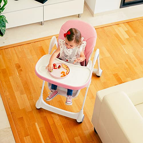 Seggiolone in alluminio per bambini, rosa : Prima infanzia