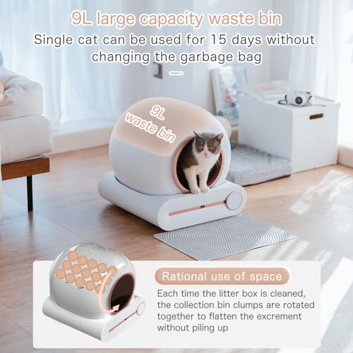 Bamboosang Lettiera Gatto Autopulente: Lettiera Automatica 65L Smart Lettiera Gatto Autopulente con Controllo APP/Protezione di Sicurezza/Rimozione Odori, Toilette per Gatti con Tappeto per Più Gatti : Amazon.it: Prodotti per animali domestici