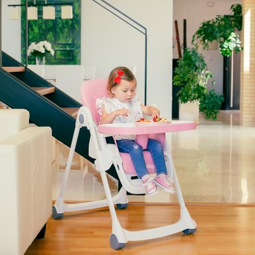 Seggiolone in alluminio per bambini, rosa : Prima infanzia