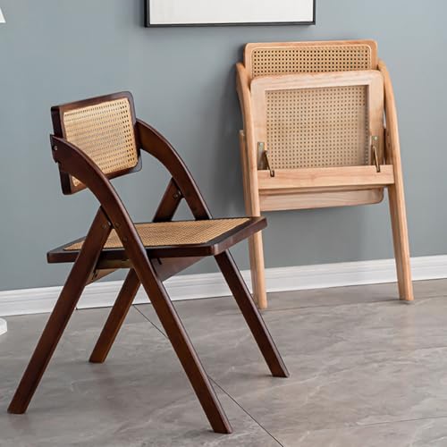 Sedie pieghevoli moderne in legno impilabili con sedile posteriore in rattan, ideali per sala da pranzo, cucina, balcone, sedia laterale senza braccioli con seduta larga, mobili comodi ed eleganti per : Amazon.it: Casa e cucina