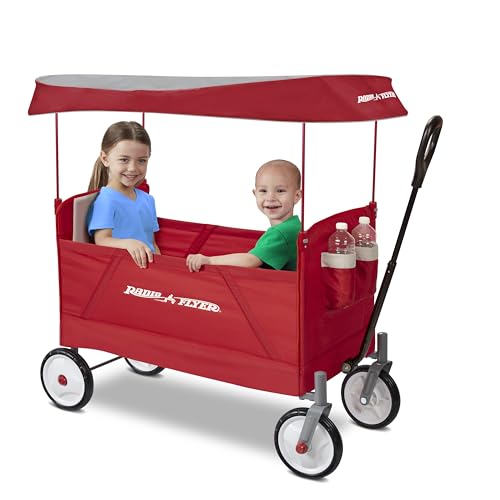 Radio Flyer EZ Wagon with Canopy, Folding Trolley : Amazon.it: Giochi e giocattoli