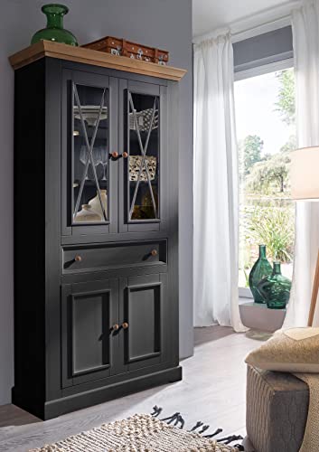 Woodroom Oslo   Armadietto per vetrina, in legno, grigio, 109 x 214 x 42 cm : Amazon.it: Casa e cucina