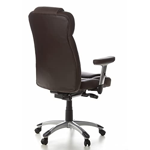 HJH Office 668710 Sedia direzionale Embassy 200 Ecopelle Marrone Sedia da Ufficio Imbottita, Schienale Alto, braccioli Regolabili : Amazon.it: Casa e cucina