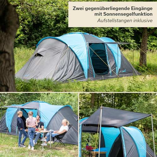 Skandika Hammerfest 6 persone   Tenda de campeggio familiare   zanzariera   2x cabine da letto (con pavimento cucito e cabine oscura) : Amazon.it: Sport e tempo libero