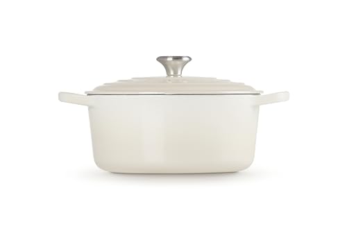 Le Creuset Cocotte rotonda Evolution in ghisa vetrificata con Coperchio, diameter 26 cm, Meringue, 21177267164430 : Amazon.it: Casa e cucina