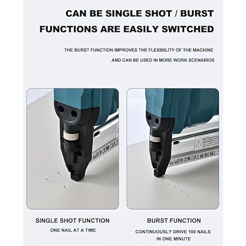 Pistola per unghie senza fili con batteria da 2,0 Ah e caricabatterie, 18 GA 2 in 1, chiodatrice/cucitrice per tappezzeria, miglioramento della casa e lavorazione del legno : Amazon.it: Fai da te