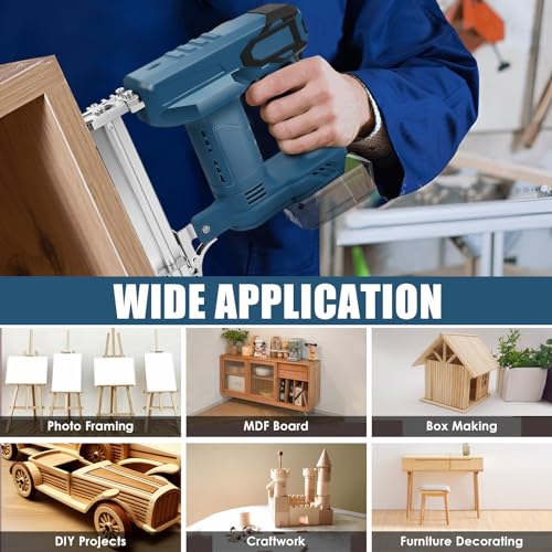 Pistola per unghie senza fili per Makita 18 V, 2 in 1, pinzatrice elettrica con 500 chiodi e 500 punti, doppia protezione, per la lavorazione del legno (senza batteria, senza caricatore) : Amazon.it: Fai da te