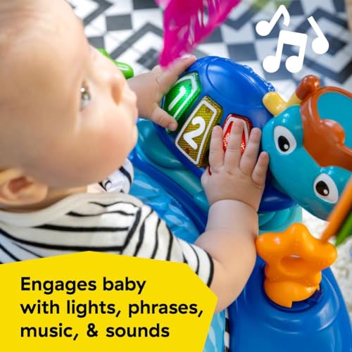 Baby Einstein, Centro Giochi e Attività Neptune's Ocean Discovery, 15 Giochi e Attività, 3 Lingue, Girello con Musica e Luci, Sedile Girevole a 360°, Regolabile, a Partire da 6 Mesi : Prima infanzia