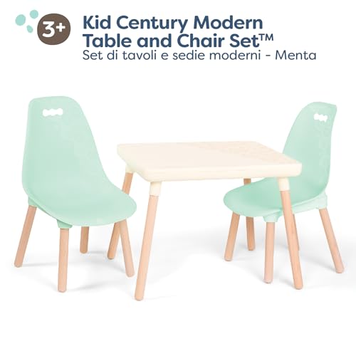 B. Spaces   Set tavolo e sedie per bambini   1 tavolo per l'artigianato e 2 sedie per bambini   Gambe in legno naturale   Mobili per bambini, Menta e Avorio   3 anni  (BX1866C1Z) : Casa e cucina