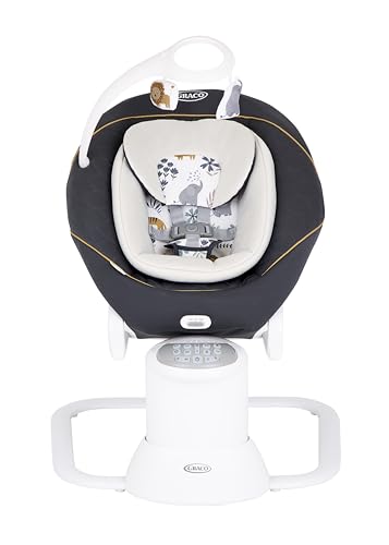 GRACO All Ways Soother Sdraietta e dondolo 2 in 1, dalla nascita a circa 6 mesi (9 kg), colore grigio e fantasia Into the wild : Prima infanzia