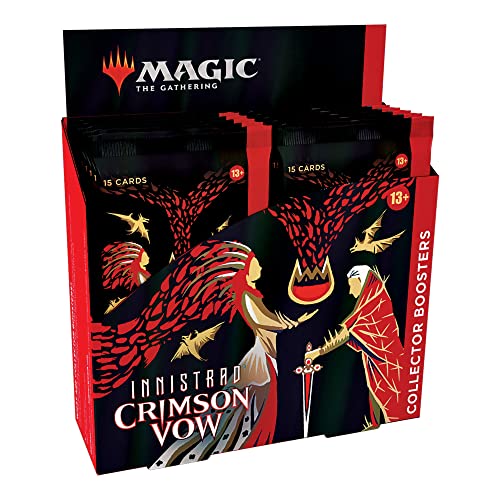 Magic The Gathering  Confezione di Collector Booster Innistrad: Promessa Cremisi 12 Buste e Carta Bonus di Dracula (Versione Inglese), C90970000 : Amazon.it: Giochi e giocattoli