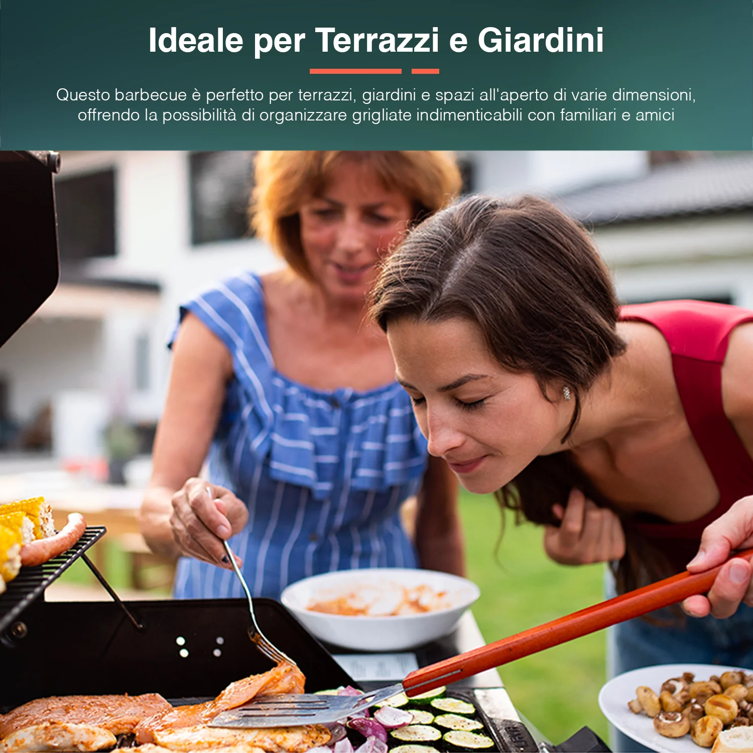 Barbecue A Gas 3 Fuochi E Fornello Laterale Con Ruote