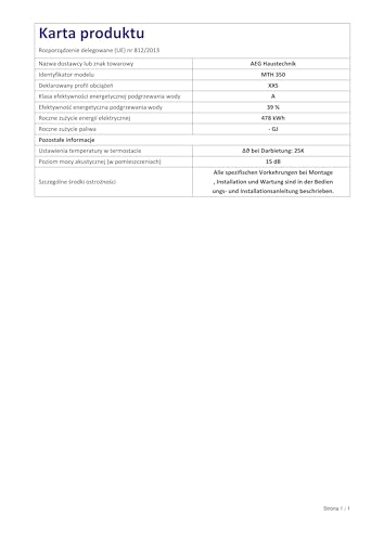 AEG 189554   Scaldabagno Istantaneo Elettrico   MTH 350, 230 V. Eccellenza tedesca   Made in Germany   3,5 kW, facile installazione a spina : Amazon.it: Fai da te