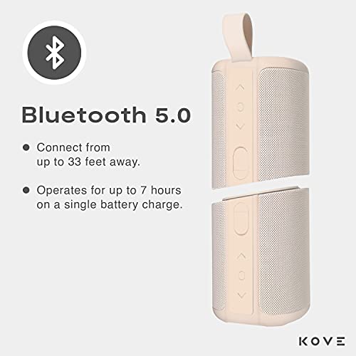 KOVE Commuter 2 Altoparlanti portatili – Altoparlanti Bluetooth sabbia wireless con volume HD più forte, subwoofer bassi profondi, microfono, resistente all'acqua IPX7, perfetto per casa, all'aperto o : Elettronica
