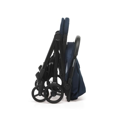 Foppapedretti Passeggino Compatto Voilà, per bambini 0 22 Kg (0 4 anni), Chiusura ad 1 mano, Self Standing, Schienabile Regolabile, Trasportabile, Porta Oggetti, Telaio in Alluminio, Marina : Prima infanzia
