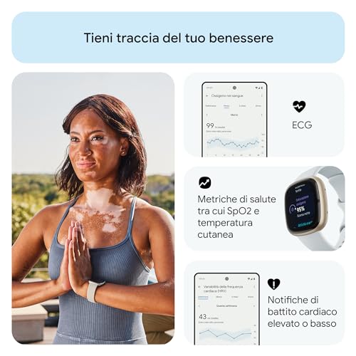 Fitbit Smartwatch Unisex Adult Nebbia Alluminio
