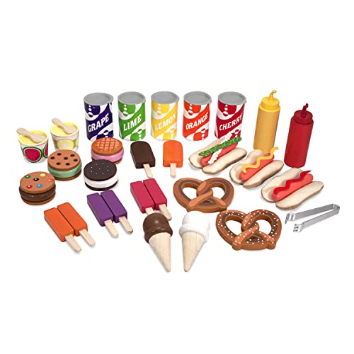 Melissa & Doug Carretto in Legno Snack e Dolciumi, Set da Gioco e Cucina da Gioco per Bambini, 40 Pezzi, 3 , Gioco Montessori, Regalo per Bambini e Bambine : Giochi e giocattoli