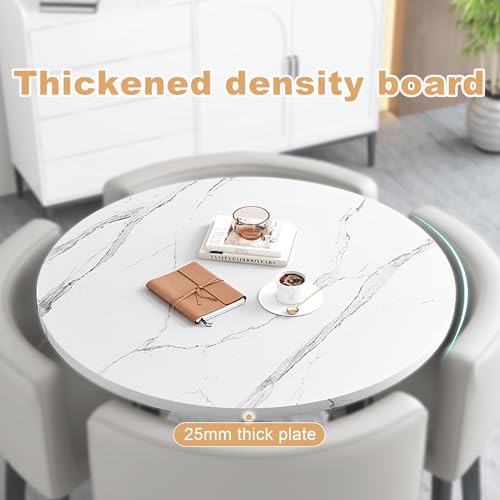 YHKJLYH Tavolo da Pranzo Piccolo per 4 Persone con Tavolo Rotondo e 4 sedie per Soggiorno, Combinazione tavolino e Sedia per Cucina, Ufficio, Balcone   Set di mobili per Sala da Pranzo familiare Com : Casa e cucina