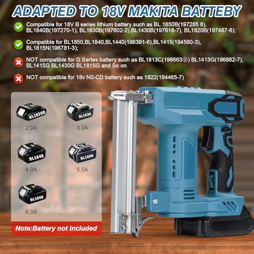Pistola per unghie a batteria, Graffatrice elettrica senza fili Compatibile con M akita 18 V batteria, Sparachiodi a Batteria, 2 in 1 cucitrice elettrica con 1000 chiodi dritti e 500 chiodi a U : Amazon.it: Fai da te