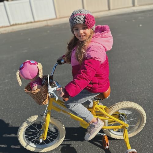 JOYSTAR 14 pollici bicicletta per bambini con ruota di allenamento e cestini, bicicletta per bambini per 3 5 anni ragazze, Giallo : Sport e tempo libero
