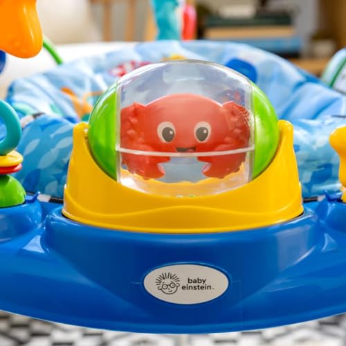 Baby Einstein, Centro Giochi e Attività Neptune's Ocean Discovery, 15 Giochi e Attività, 3 Lingue, Girello con Musica e Luci, Sedile Girevole a 360°, Regolabile, a Partire da 6 Mesi : Prima infanzia
