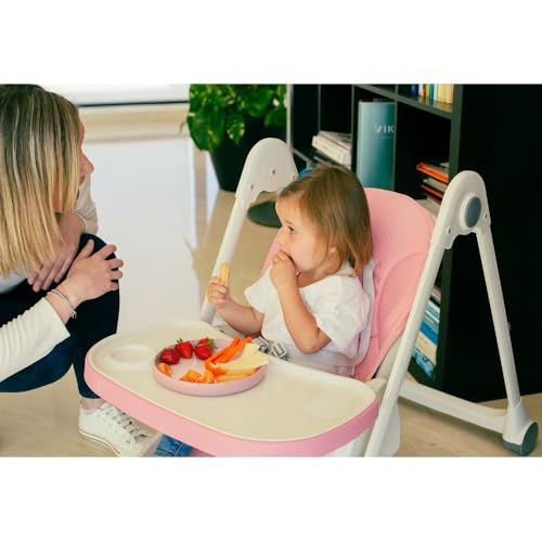 Seggiolone in alluminio per bambini, rosa : Prima infanzia