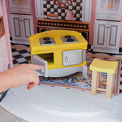 KidKraft Casa delle Bambole in Legno Magnolia Mansion con Accessori e Mobili, Casa a 3 Livelli di Gioco con Ascensore per Bambole di 30 cm, Giocattolo per Bambini 3  Anni, 65907 : Amazon.it: Giochi e giocattoli