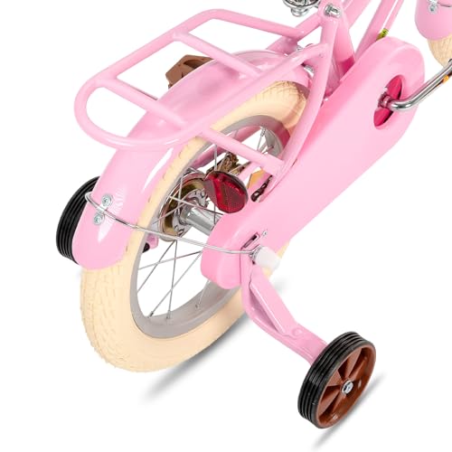 STITCH MANCHI Bicicletta per bambini da 12 pollici con cestino e stabilizzatore, bicicletta per bambine da 3 4 anni, rosa… : Sport e tempo libero