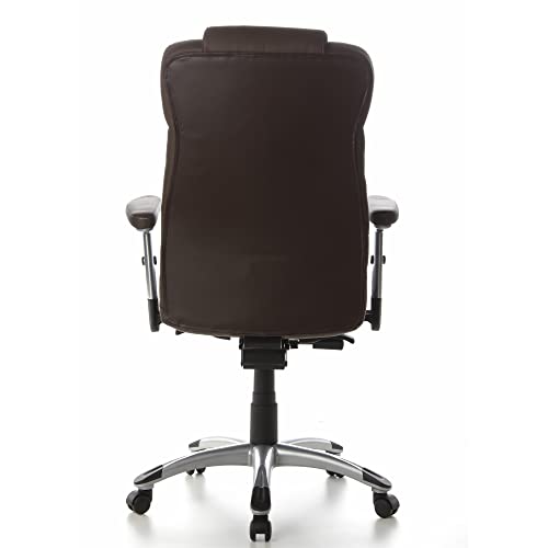 HJH Office 668710 Sedia direzionale Embassy 200 Ecopelle Marrone Sedia da Ufficio Imbottita, Schienale Alto, braccioli Regolabili : Amazon.it: Casa e cucina