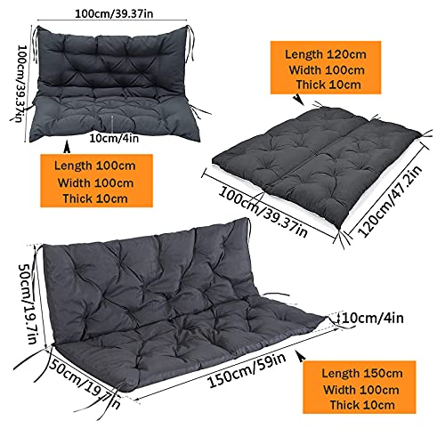 Sedia a dondolo da giardino con cuscini morbidi e spessi e comodi, panca da esterno con schienale, 2 o 3 posti, tappetino di ricambio per mobili da patio, uso interno/esterno : Amazon.it: Giardino e giardinaggio