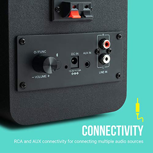 JAM Casse Altoparlanti Bluetooth   Spun Out Turntable, Giradischi Vinile Bluetooth, Impianto Stereo con Trasmissione a Cinghie : Elettronica