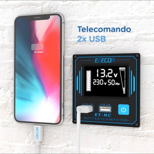 EDECOA Inverter 12v 220v 3000w convertitore onda modificata telecomando 2x usb transformatore per camper auto barca isolamento galvanico (2a generazione) : Amazon.it: Auto e Moto