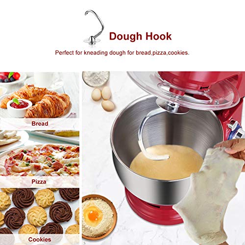 AIZYR Robot da Cucina per Dolci, Robot da Cucina con Ciotola Grande in Acciaio Inossidabile da 5 Litri, Frullino per Le Uova, Gancio per Impastare E Frusta in Acciaio Inossidabile,Au Plug : Amazon.it: Casa e cucina