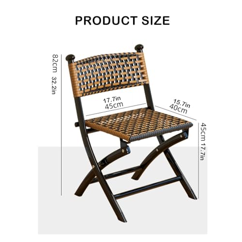 Sedia in Rattan Seggiolina Sgabello Corto Sgabelli Pieghevoli Schienale Sedia per Il Tempo Libero Panca da Esterno, Sedia Singola Portatile per Patio Interno ed Esterno (Legno Vintage) : Amazon.it: Casa e cucina