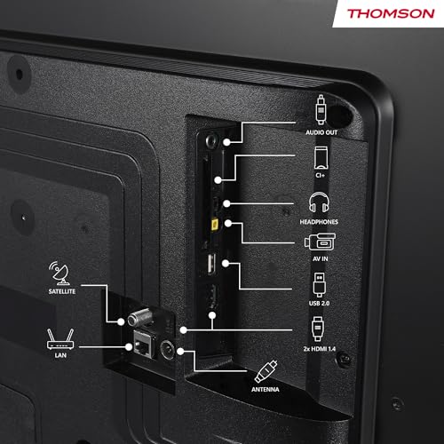 Thomson 32'' (80 cm) HD   LED Fire TV   Controllo vocale Alexa, supporto AirPlay, triplo sintonizzatore, Bluetooth, HDMI, porte USB, AV IN e CI    32HF2S34 2024 : Amazon.it