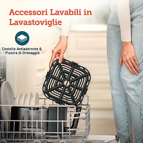 COSORI Friggitrice ad Aria 4,7L, 75 230°C, Air Fryer Silenzioso e Risparmio Energetico, 9 Preimpostazioni, Meno Olio&Senza Fumo, Ricettario Italiano, Lavabile in Lavastoviglie, Grigio, 1500W : Amazon.it: Casa e cucina