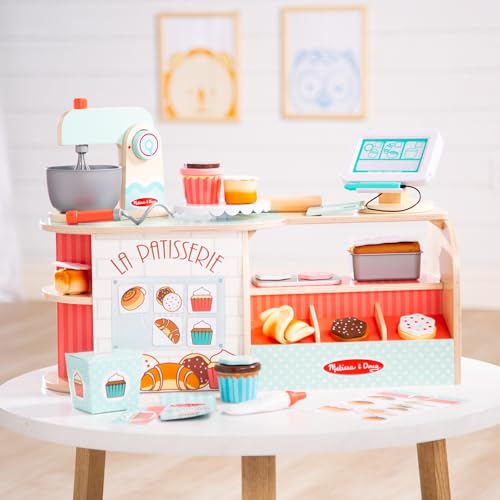 Melissa & Doug La Pasticceria   Pasticceria, Panetteria in Legno (39 pezzi), Giochi in legno, Giocattoli di ruolo, Gioco Montessori, Cibo in legno, Regalo per ragazzo o ragazza di 3 4 5 6 7 anni : Giochi e giocattoli