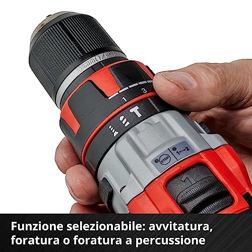 Einhell Cacciavite cordless TE CD 18 Li i Brushless Power X Change (con funzione di impatto, Li Ion, 18 V, 2 velocità, 60 Nm, luce LED, custodia, incl. 2 batterie da 2,0 Ah e caricabatterie) : Amazon.it: Fai da te