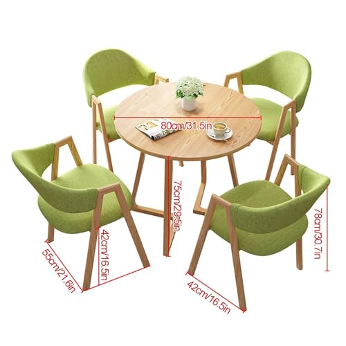 YHKJLYH Set Tavolo e sedie da Bar per la Colazione da Cucina, Tavolo Rotondo con Gambe in Metallo e 4 posti Imbottiti, Set di Tavolo e sedie per Reception di 5, Set di Tavolo e sedie per Club per sa : Casa e cucina